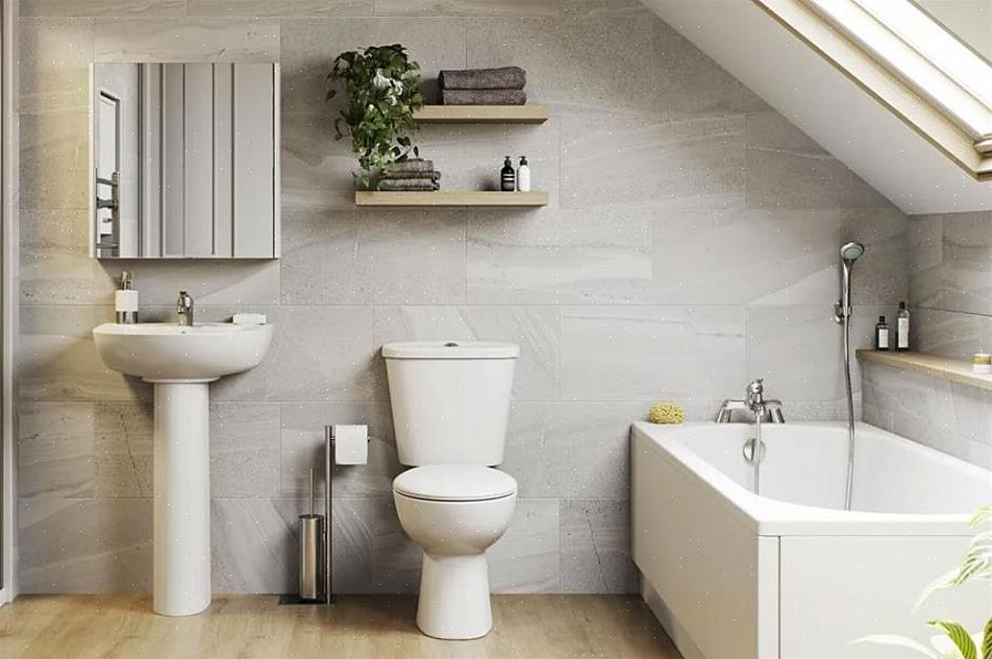 Omvandla ett badrum med självhäftande golvplattor