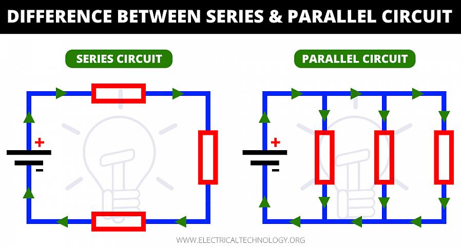 Båda typerna av kretsar driver flera enheter med hjälp av en elektrisk ström som strömmar genom ledningar