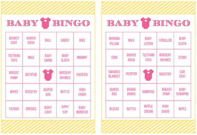 Utskrivbara bingokort för baby shower kan skrivas ut i blått