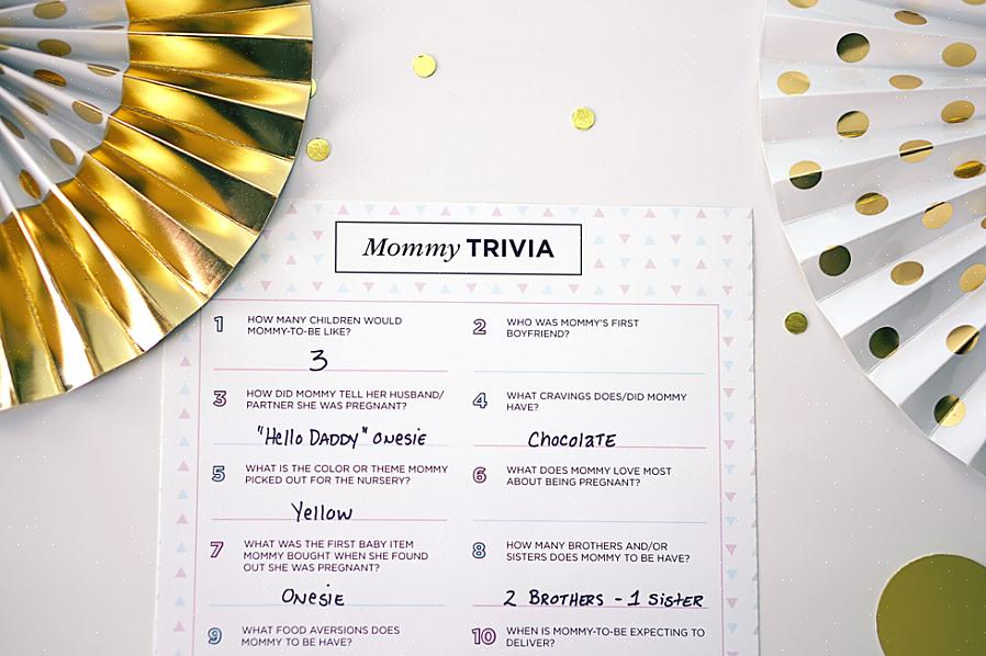 Blivande föräldrar att spela baby shower trivia