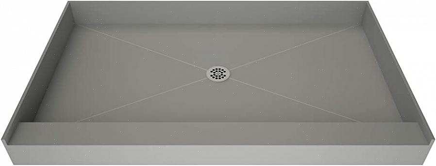 Standardinstallationen av en Tile-Redi-duschkanna i polyuretan börjar med en inramad duschkrok