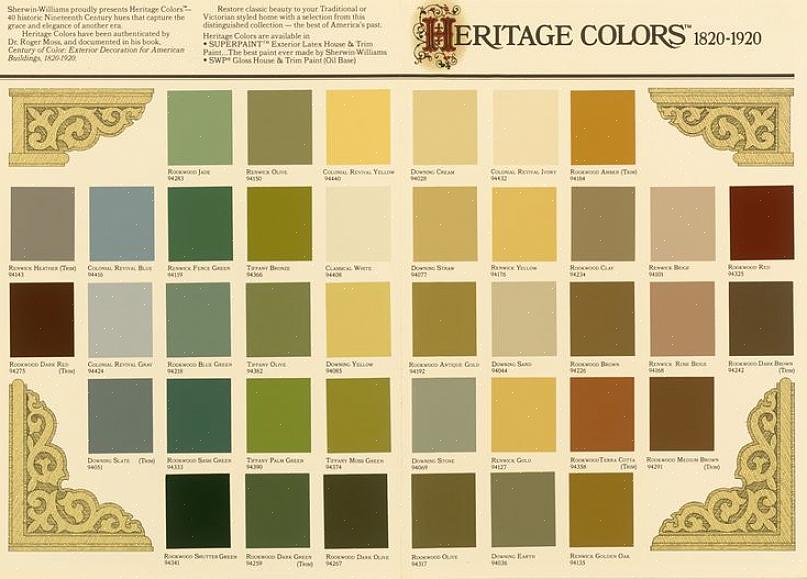 Historiska hem är målade i beprövade färgfärgscheman som ofta har funnits i århundraden
