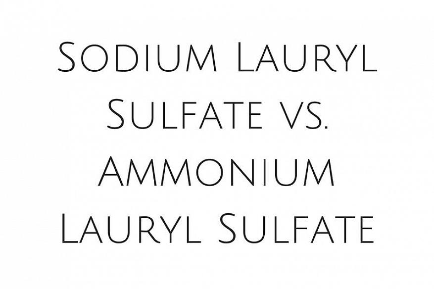 Obs! Natriumlauretsulfat ska inte förväxlas med natriumlaurylsulfat