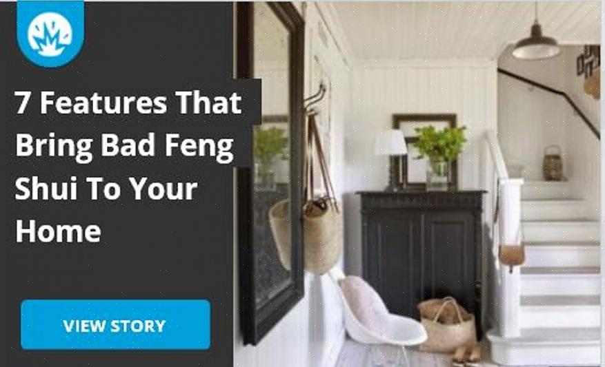 I praktiken med feng shui anses det vara dåligt energiflöde när dörrarna är direkt inriktade i huset