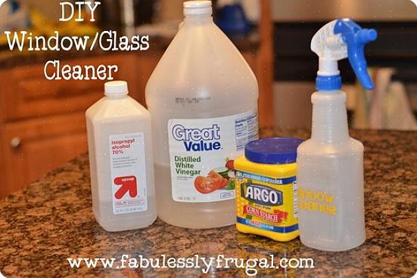 "Vinegar Glass Cleaner" eller "Rubbing Alcohol and Vinegar Glass Cleaner" är bra etiketter