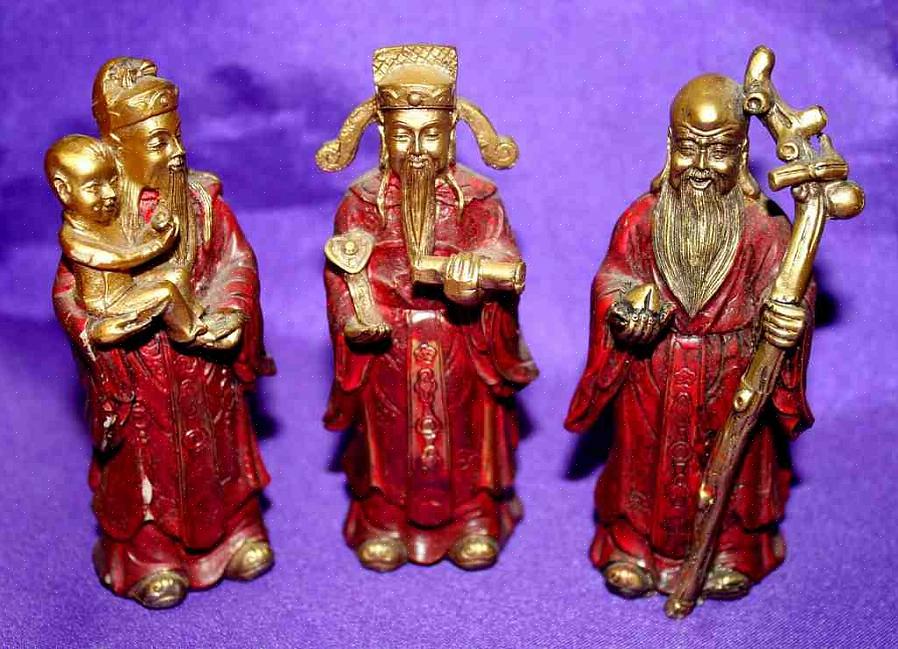 De tre feng shui-gudarna av rikedom är Fuk