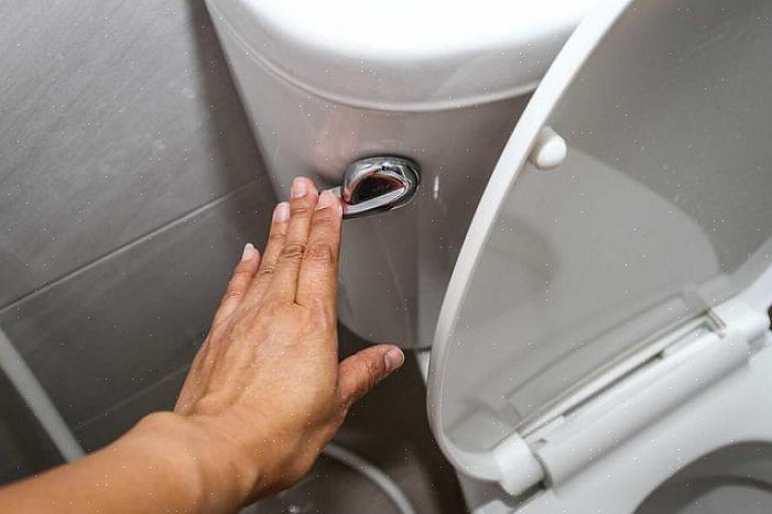 En kopp eller liten skål fungerar för att rensa vatten ur en toalettskål eller tank