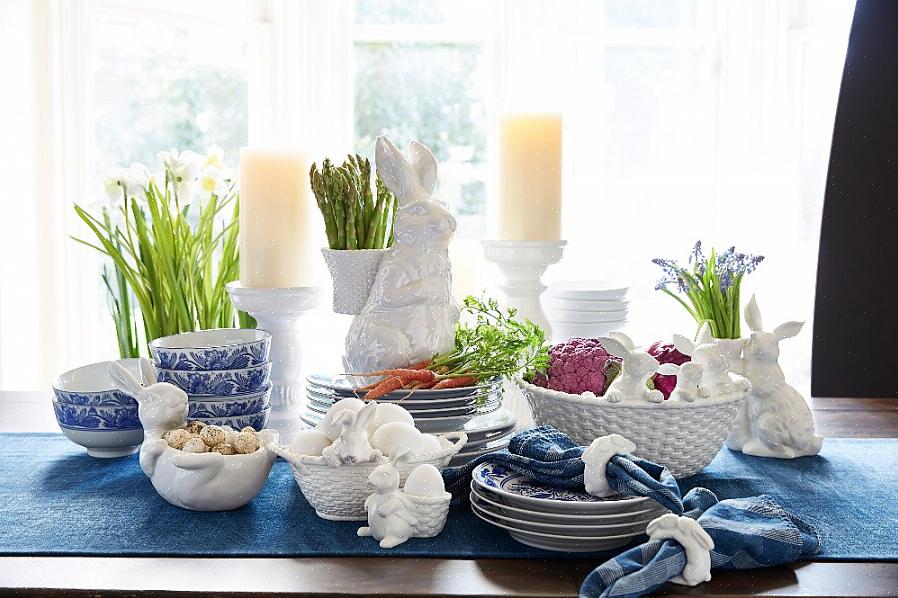 Denna fräscha stil med traditionella påskfärger lyser upp ditt påsk- eller vårbord