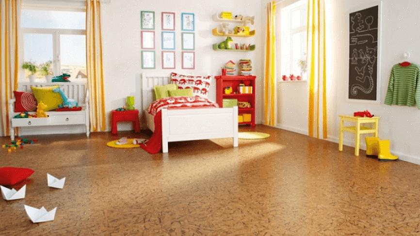 Den enda stora nackdelen som nästan alla golv i barnrummet har är limet som används för att fästa