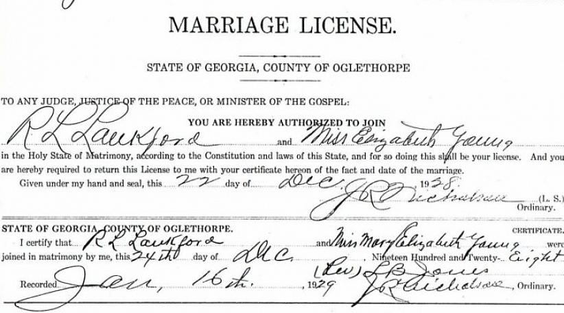 Den goda nyheten är att en äktenskapslicens i Georgia är giltig i sex månader