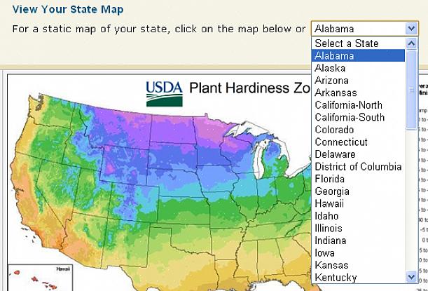 Arizona USDA hårdhetszon karta