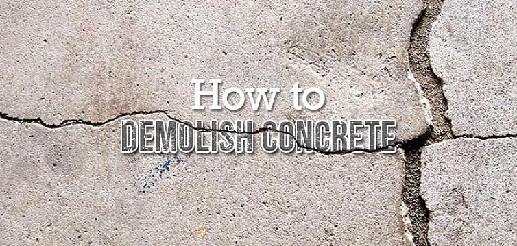 Tricket för att bryta upp betong är att gräva under plattan innan du slår på den med hammaren