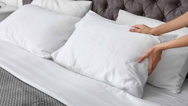 Upptäcker rena polyesterfyllda sängkuddar