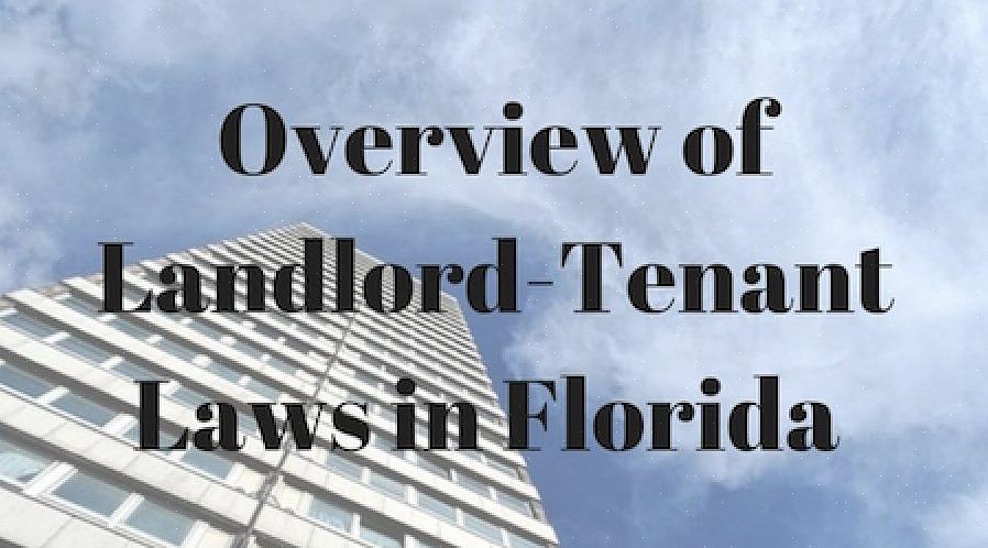 Enligt dessa lagar har lägenhetsboende i alla delar av Florida rätt att njuta av sitt boende