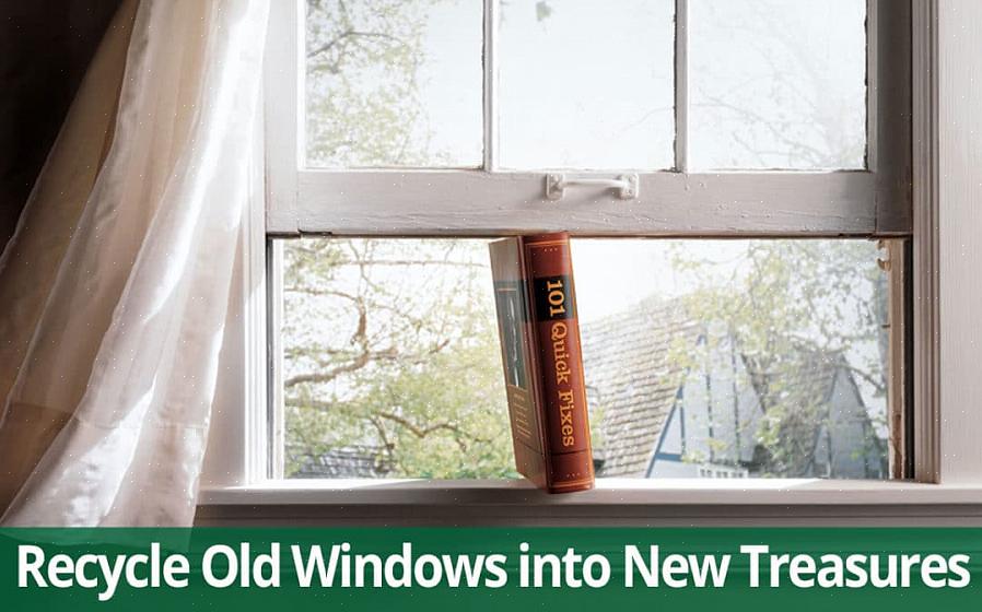Ta bort glaset från ett robust gammalt fönster med delande mynter för att göra det till ett krukstativ