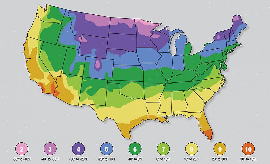 USDA Plant Hardiness Zone-kartan är en utbredd referens som hjälper trädgårdsmästare