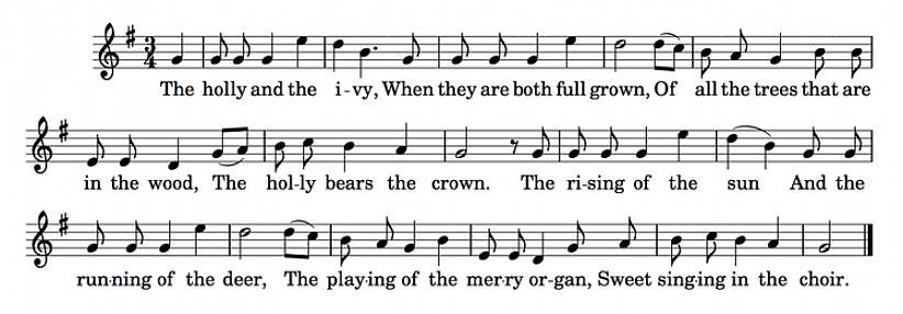 Som "The Contest of the Holly and the Ivy."