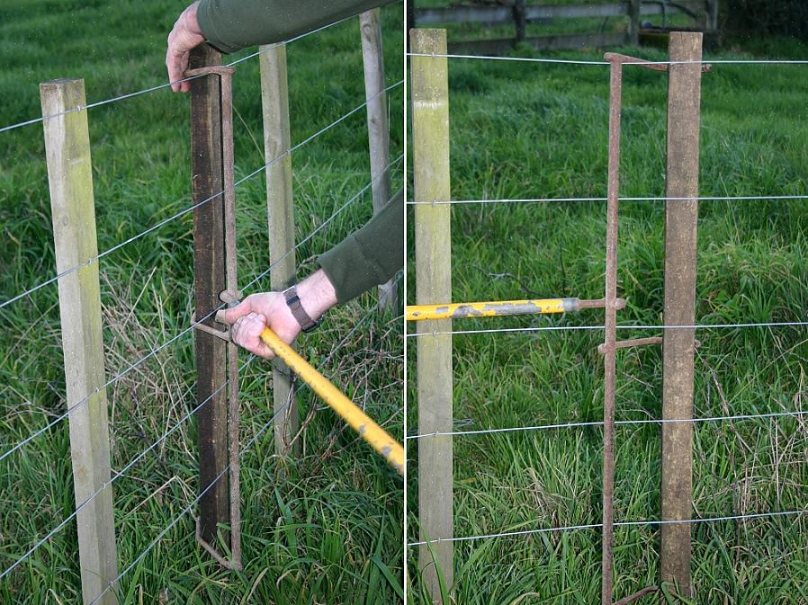 För elektriska nätstängsel kan du använda insticksstolpar av plast för att förstärka delar av staketet