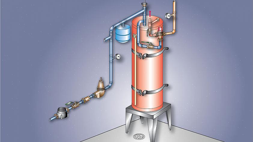 En varmvattenberedare som regelbundet släpper ut varmt vatten