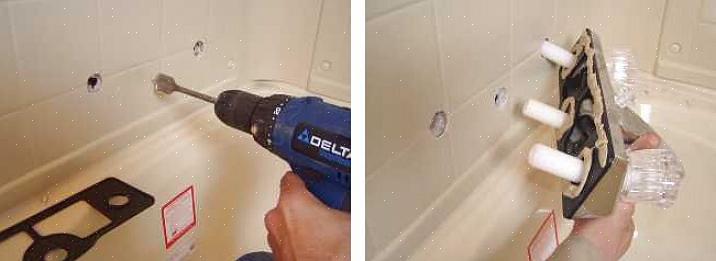 Kopplar du bort monteringsmuttrarna som håller badkarets kran på väggen eller badkaret