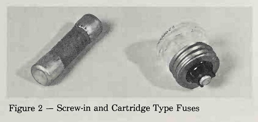 Vanliga skruvsäkringar som passar direkt i de gängade Edison-uttagen på en säkringspanel kallas typ
